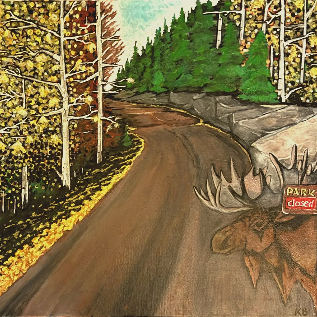 Sorry folks, Parks closed. Moose out front shoulda told you.